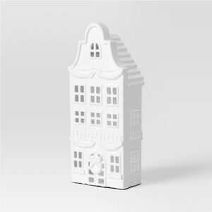 WONDERSHOP NWT glittered house Christmas village building -white